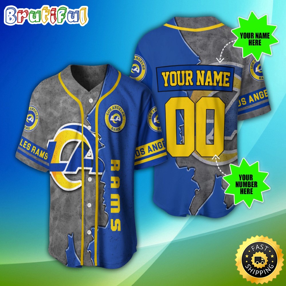 Personalized NFL Los Angeles Rams Baseball Jersey Casual Baseball Gear wzjilp.jpg