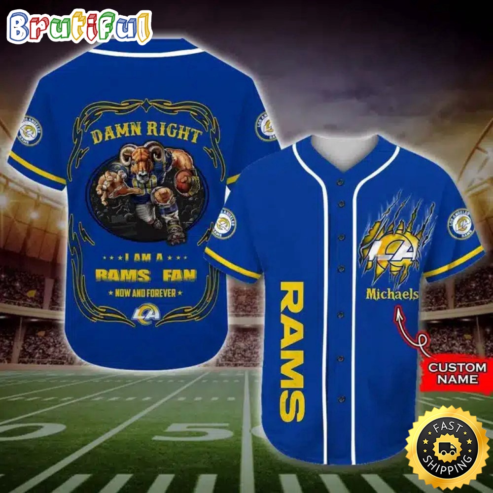 Personalized NFL Los Angeles Rams Baseball Jersey Fan Name ntzpvh.jpg
