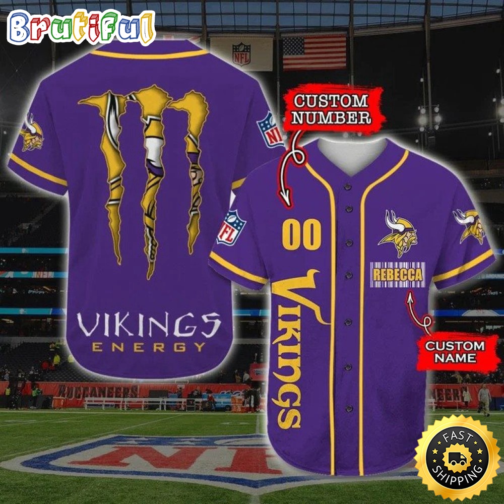 Personalized NFL Minnesota Vikings Baseball Jersey Sportswear Tops kxjell.jpg