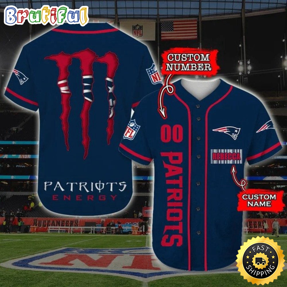 Personalized NFL New England Patriots Baseball Jersey Iconic Baseball Wear vzgcsh.jpg