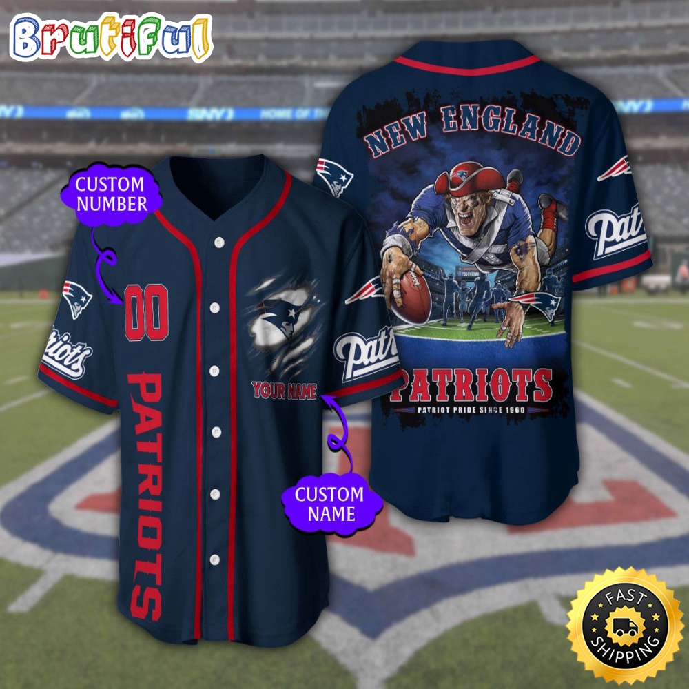 Personalized NFL New England Patriots Baseball Jersey Stylish Baseball Tops pddhpl.jpg