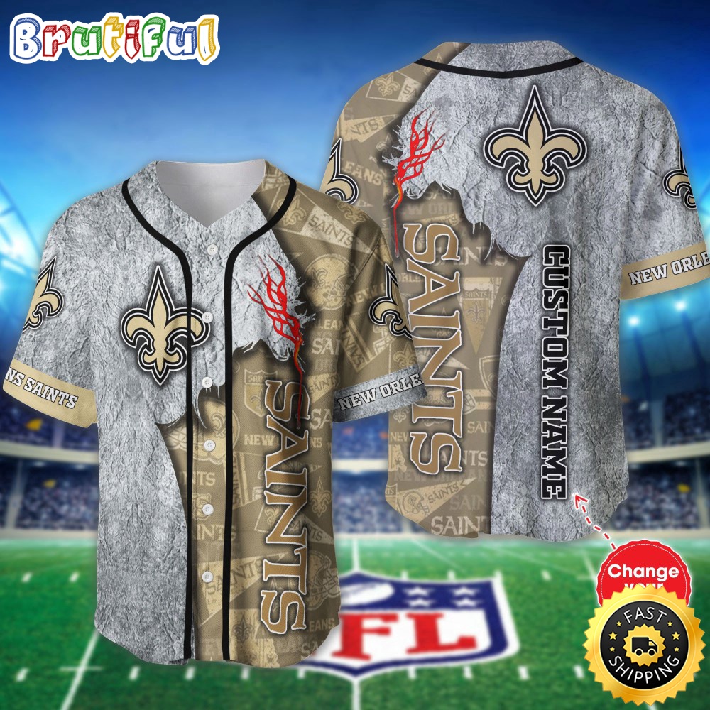 Personalized NFL New Orleans Saints Baseball Jersey Authentic Baseball Attire yy8sqk.jpg