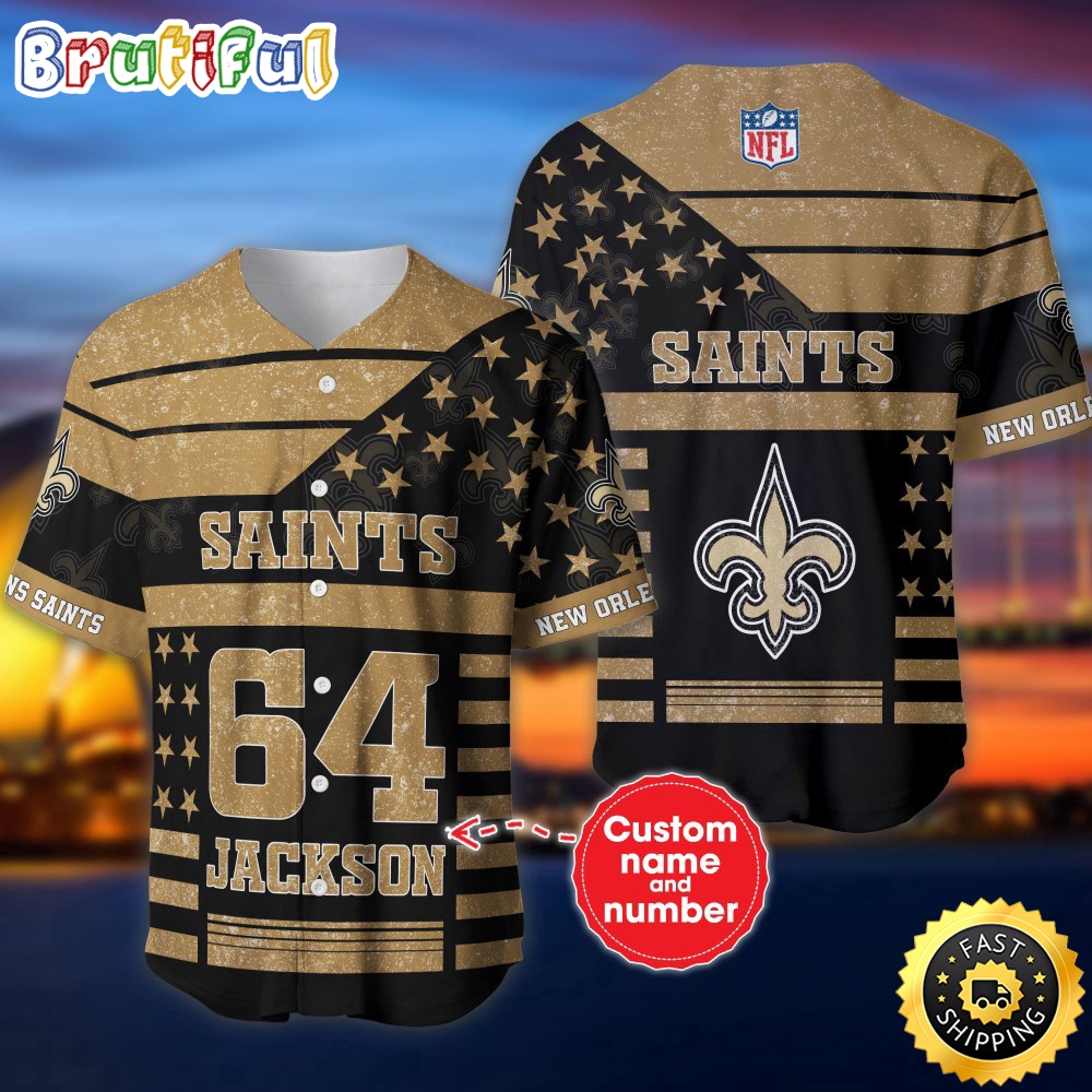 Personalized NFL New Orleans Saints Baseball Jersey Dynamic Team Shirts u9lxly.jpg