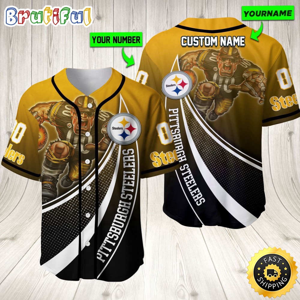 Personalized NFL Pittsburgh Steelers Baseball Jersey Mascot Art gef0vv.jpg