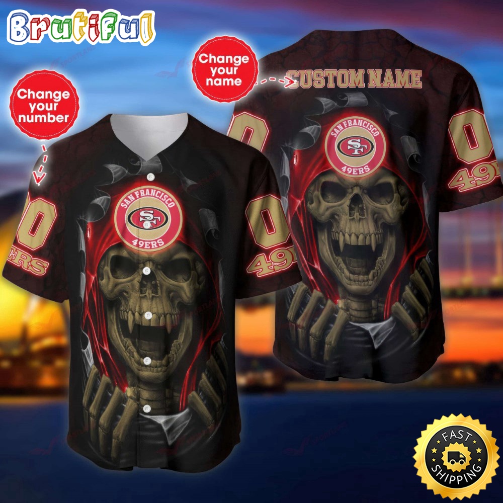 Personalized NFL San Francisco 49ers Baseball Jersey Vampire Skull xaqeif.jpg