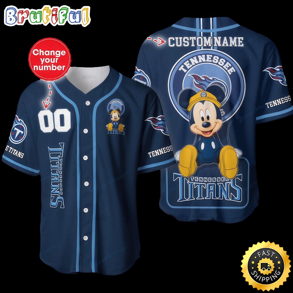 Personalized NFL Tennessee Titans Baseball Jersey Mickey Mouse nnypf3.jpg
