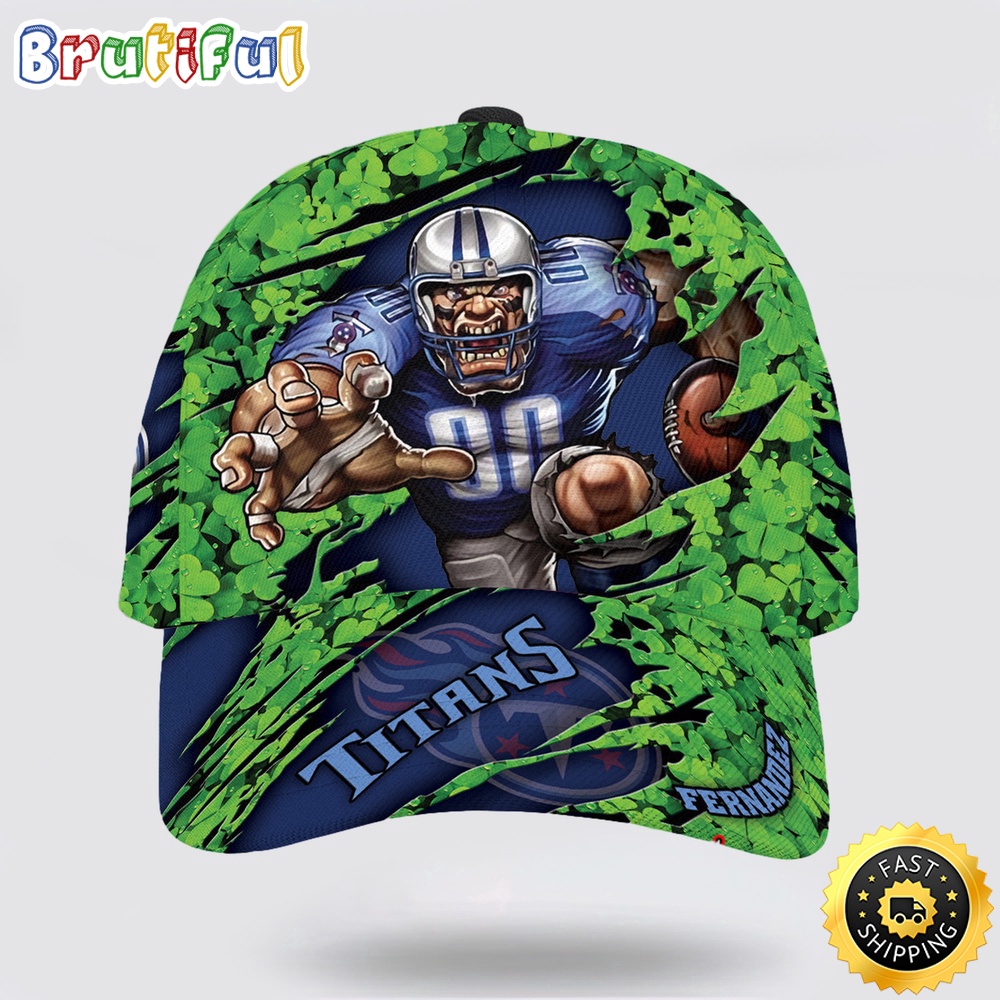 Personalized Tennessee Titans St Patrick Day Mascot All Over Print Baseball Cap 1 lsmef3.jpg