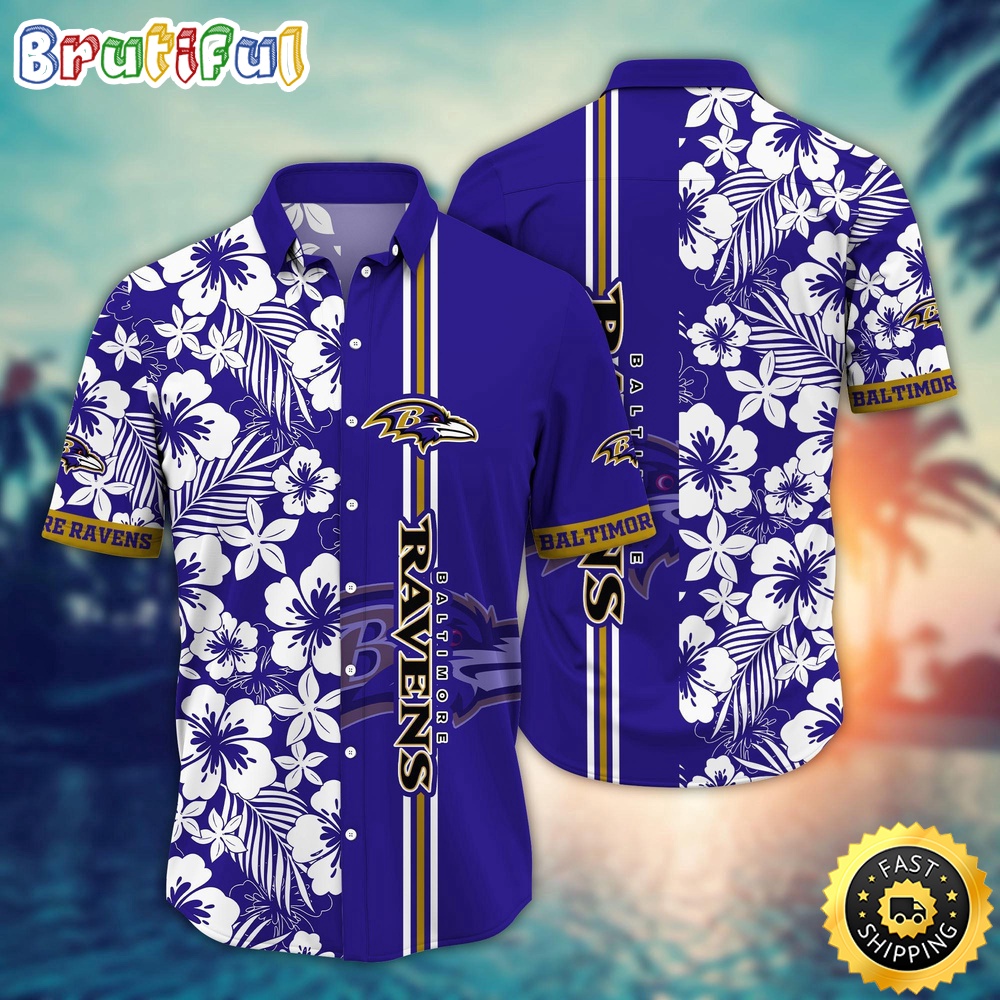 Baltimore Ravens Hawaii Shirt  Flower Exotic Island Fashion