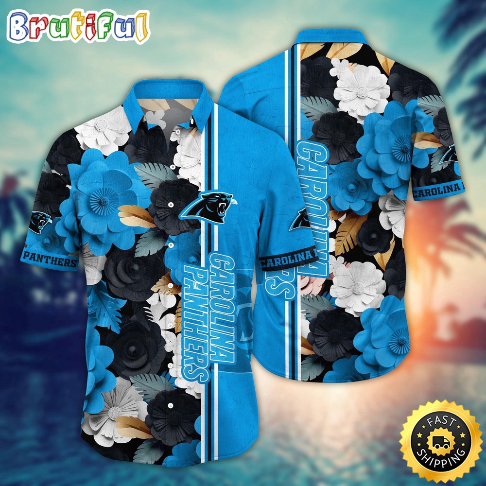 Carolina Panthers Hawaii Shirt  Flower Laid Back Hawaiian Charm
