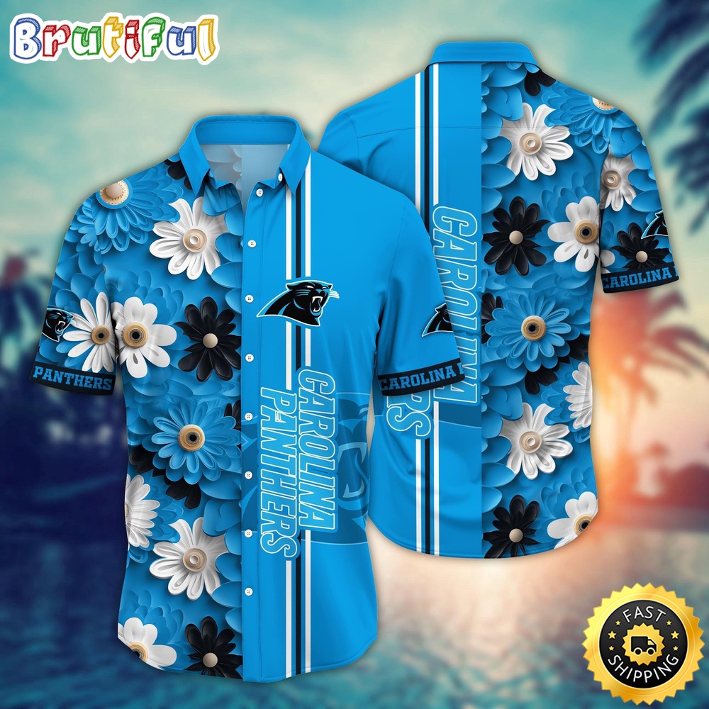 Carolina Panthers Hawaii Shirt Flower Sporty And Stylish