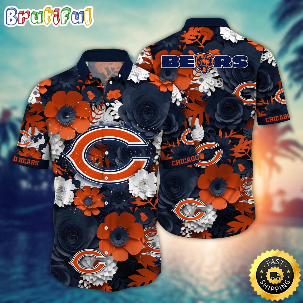 Chicago Bears Hawaii Shirt  Flower Colorful Coastal Wear