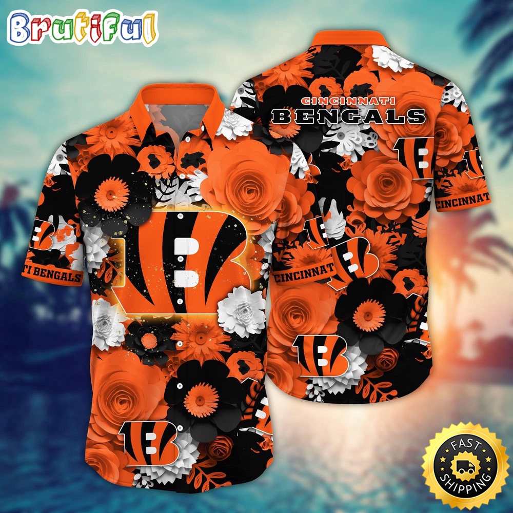 Cincinnati Bengals Hawaii Shirt  Flower Colorful Coastal Wear