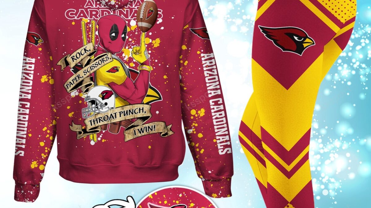 Custom NFL Arizona Cardinals Hoodie Leggings Rock Paper Scissors