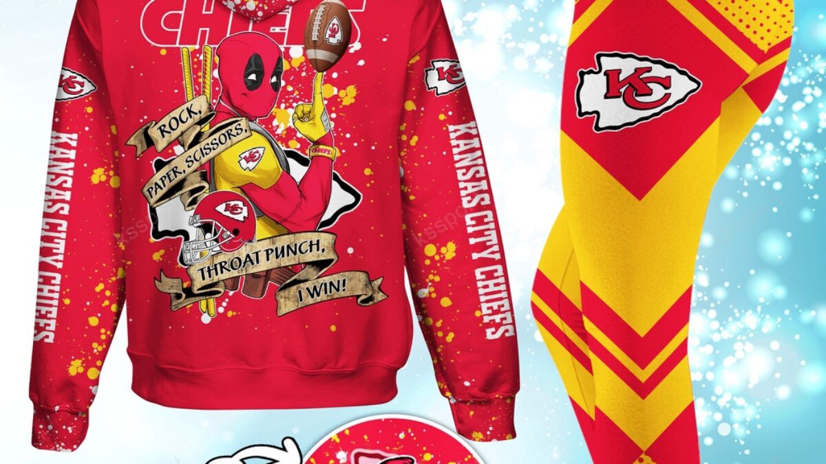 Custom NFL Kansas City Chiefs Hoodie Leggings Rock Paper Scissors