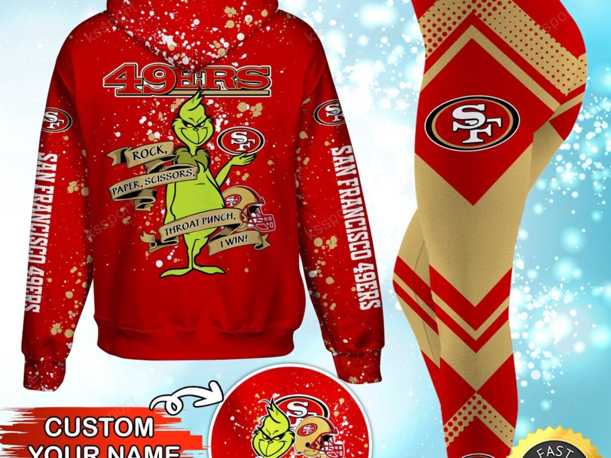 Custom NFL San Francisco 49ers Hoodie Leggings The Grinch Hoodie