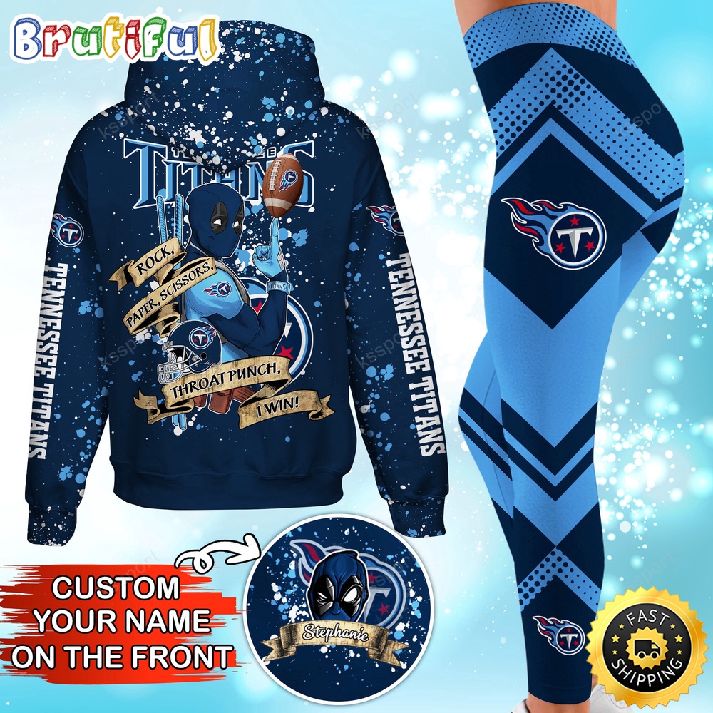 Custom NFL Tennessee Titans Hoodie Leggings Rock Paper Scissors Throat Punch I Win Hoodie
