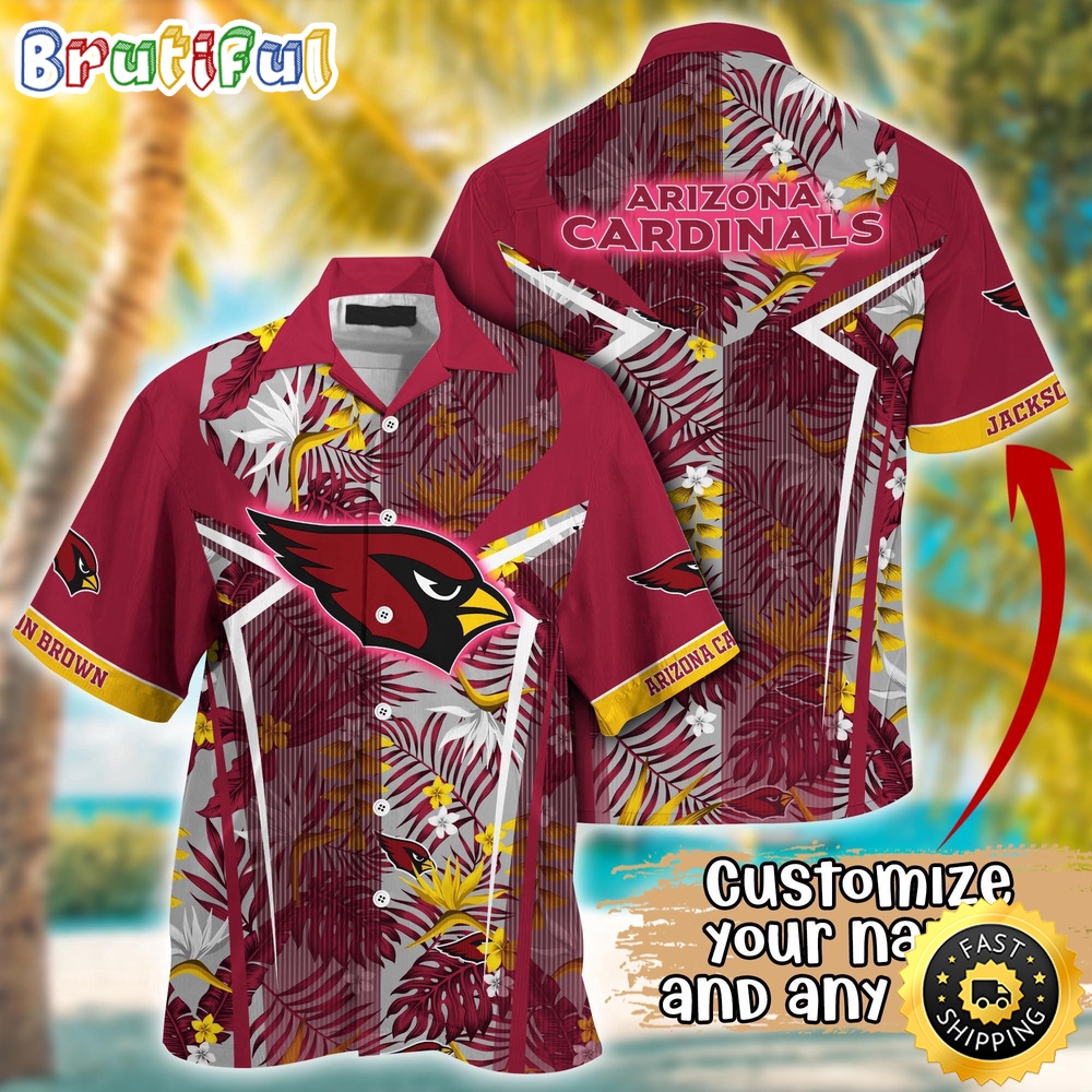 Customized NFL Arizona Cardinals Hawaiian Shirt Summer Football Tropical Shirt