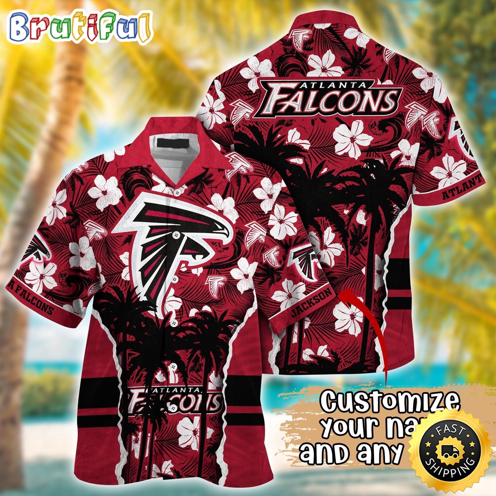 Customized NFL Atlanta Falcons Hawaii Shirt Palm Tree Aloha Shirt