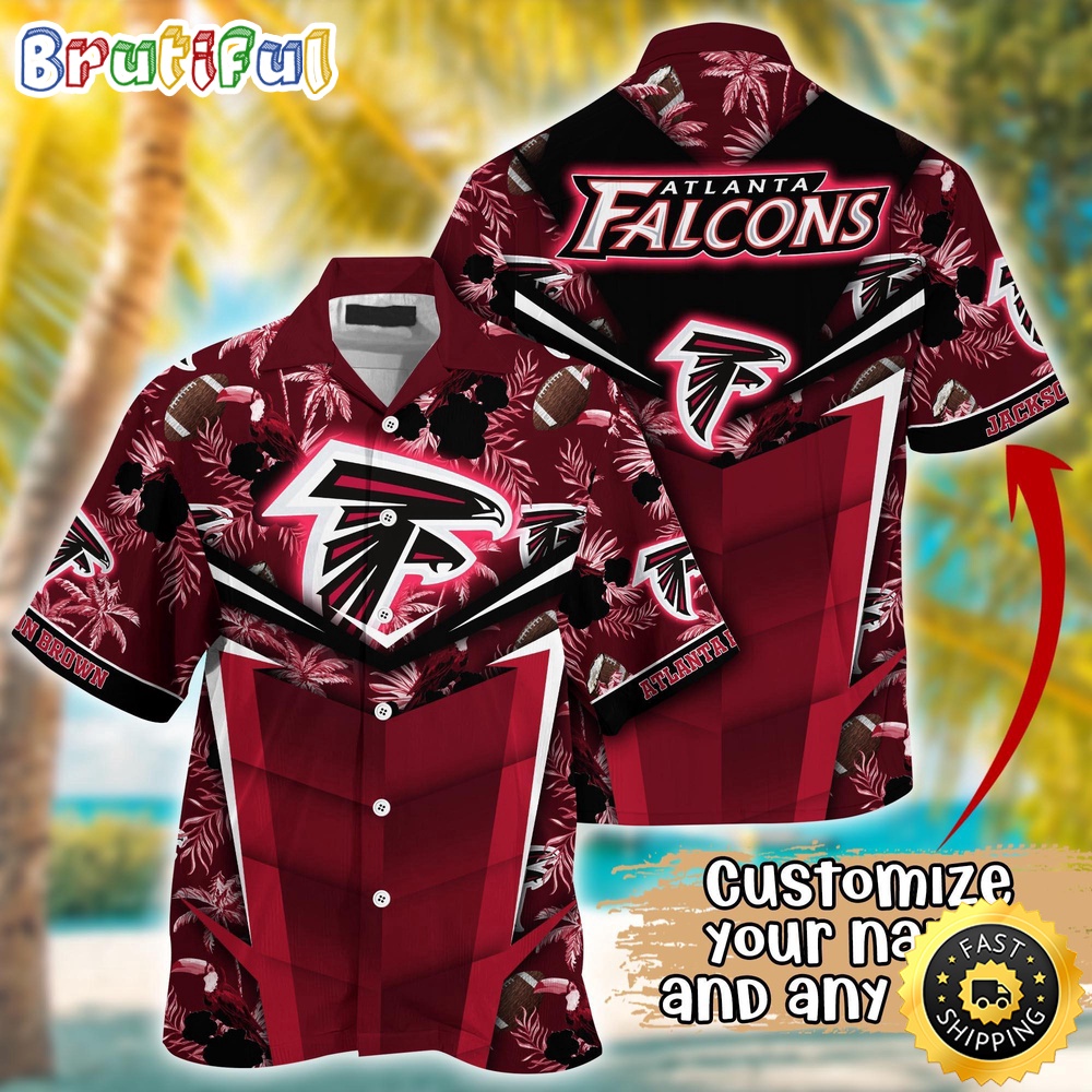 Customized NFL Atlanta Falcons Hawaiian Shirt Summer Football Aloha Shirt For Fans