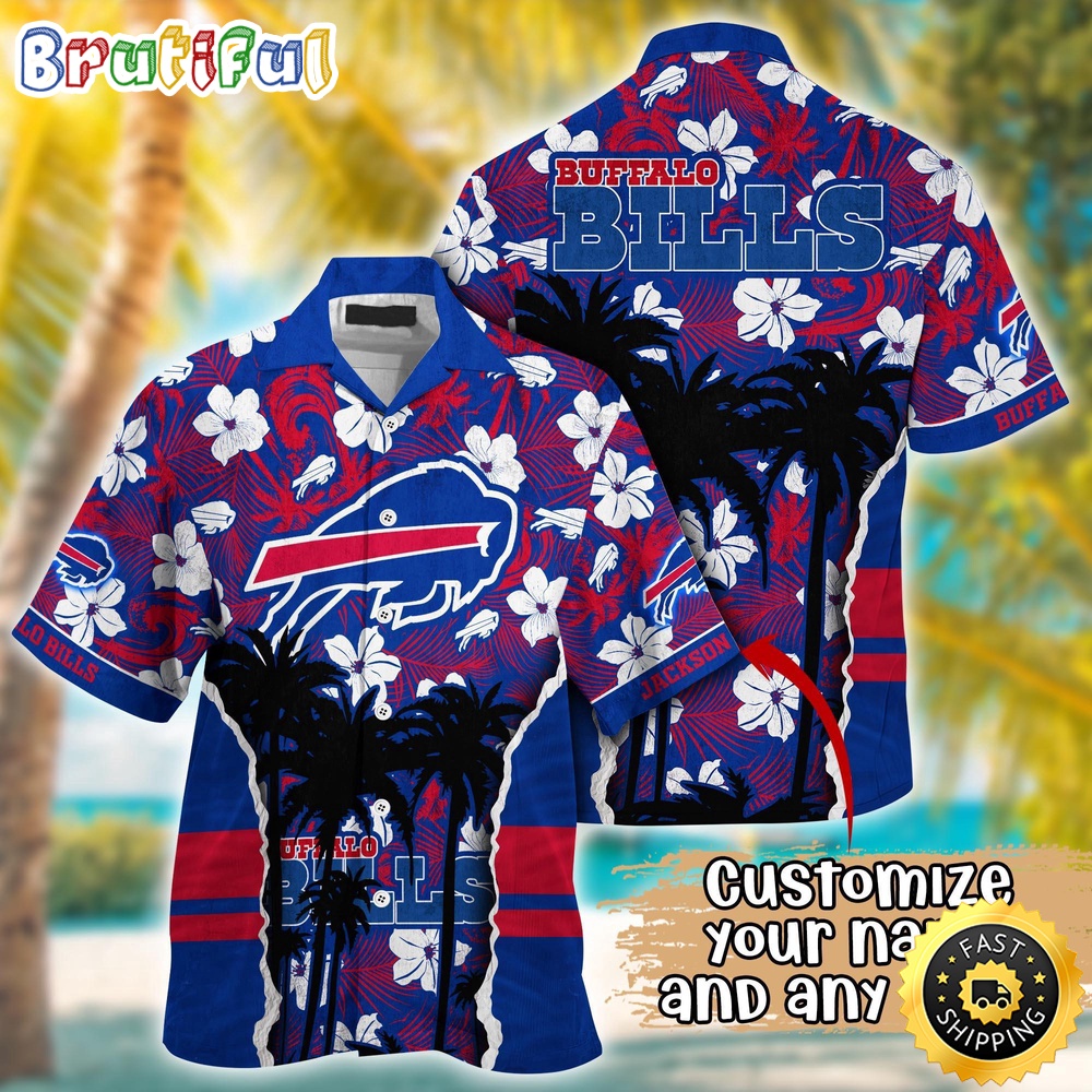 Customized NFL Buffalo Bills Hawaii Shirt Palm Tree Aloha Shirt