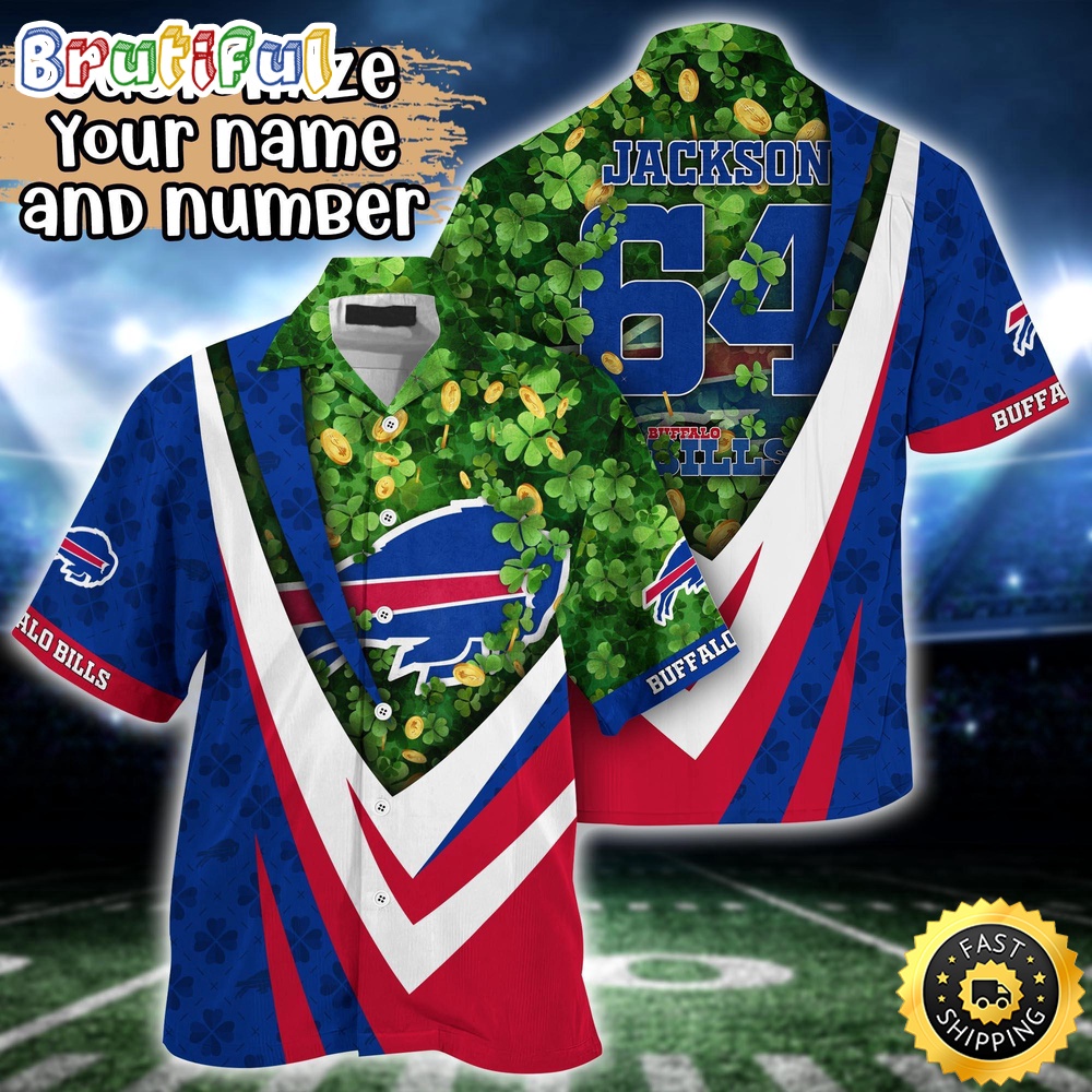 Customized NFL Buffalo Bills Hawaii Shirt St Patricks Day Aloha Shirt