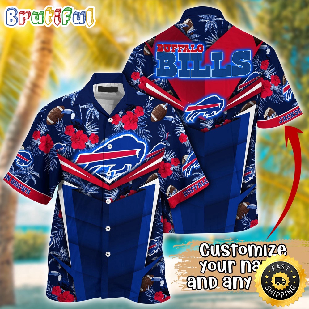 Customized NFL Buffalo Bills Hawaiian Shirt Summer Football Aloha Shirt For Fans