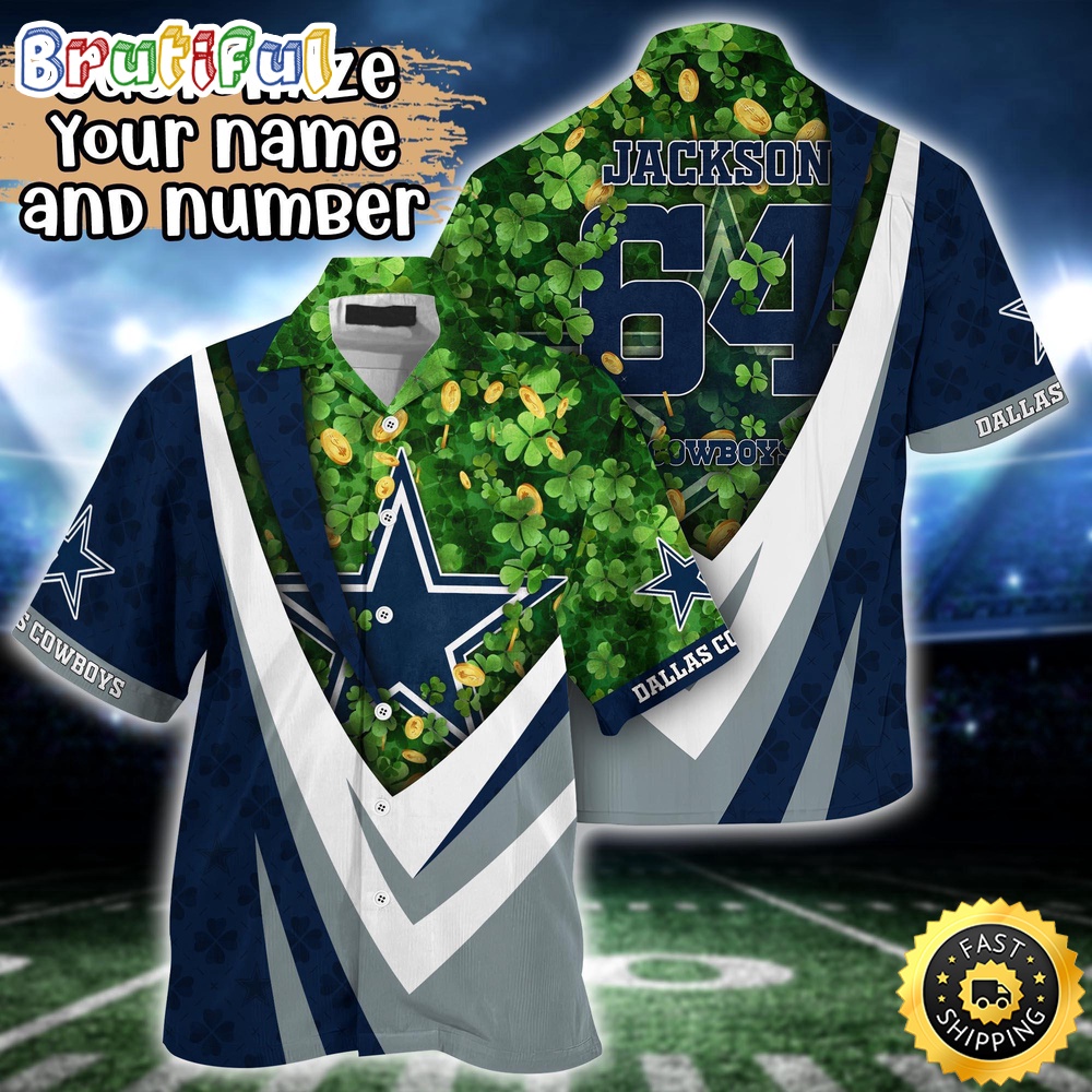Customized NFL Dallas Cowboys Hawaii Shirt St Patricks Day Aloha Shirt