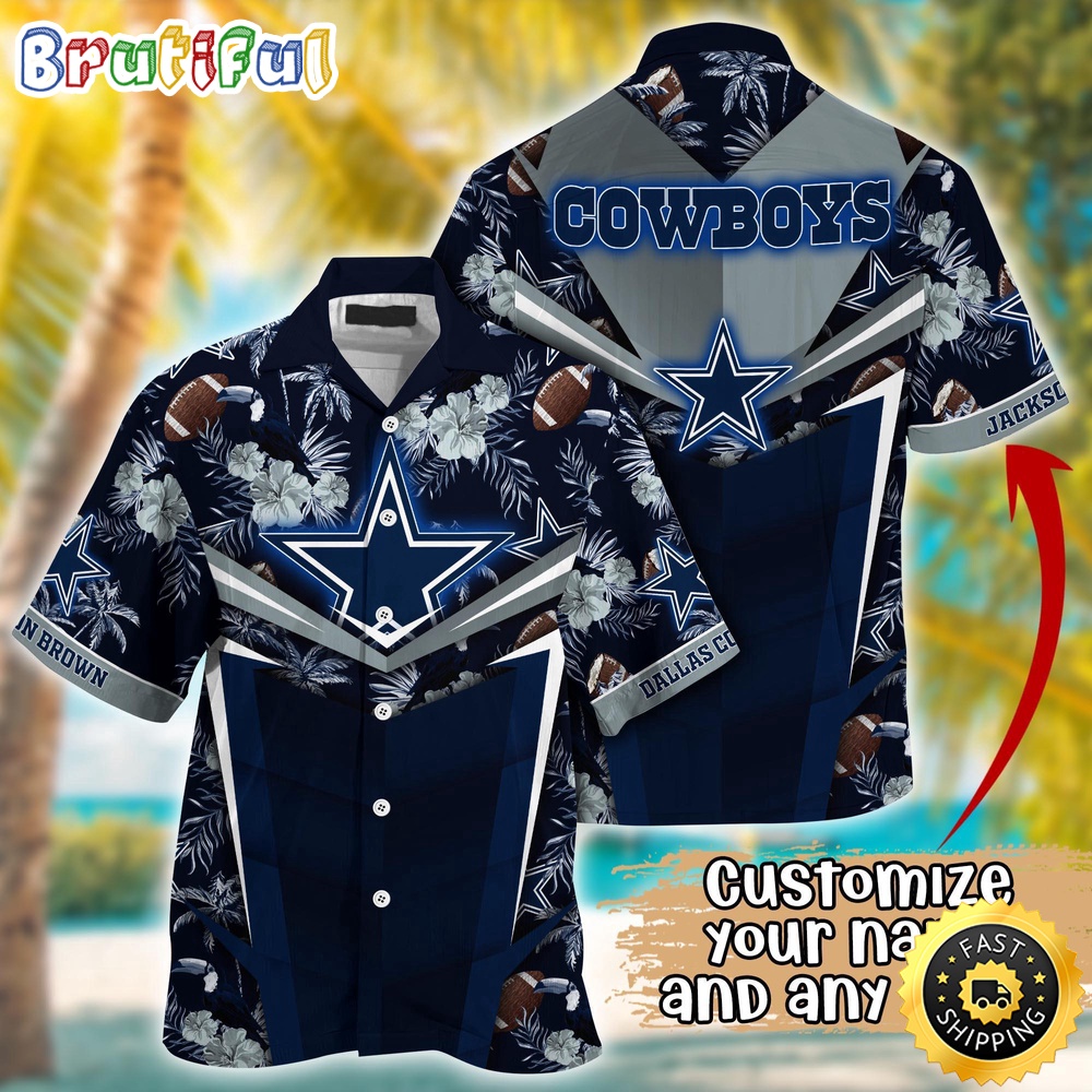 Customized NFL Dallas Cowboys Hawaiian Shirt Summer Football Aloha Shirt For Fans