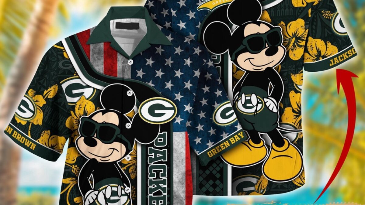 Customized NFL Green Bay Packers Hawaiian Shirt Mickey Mouse