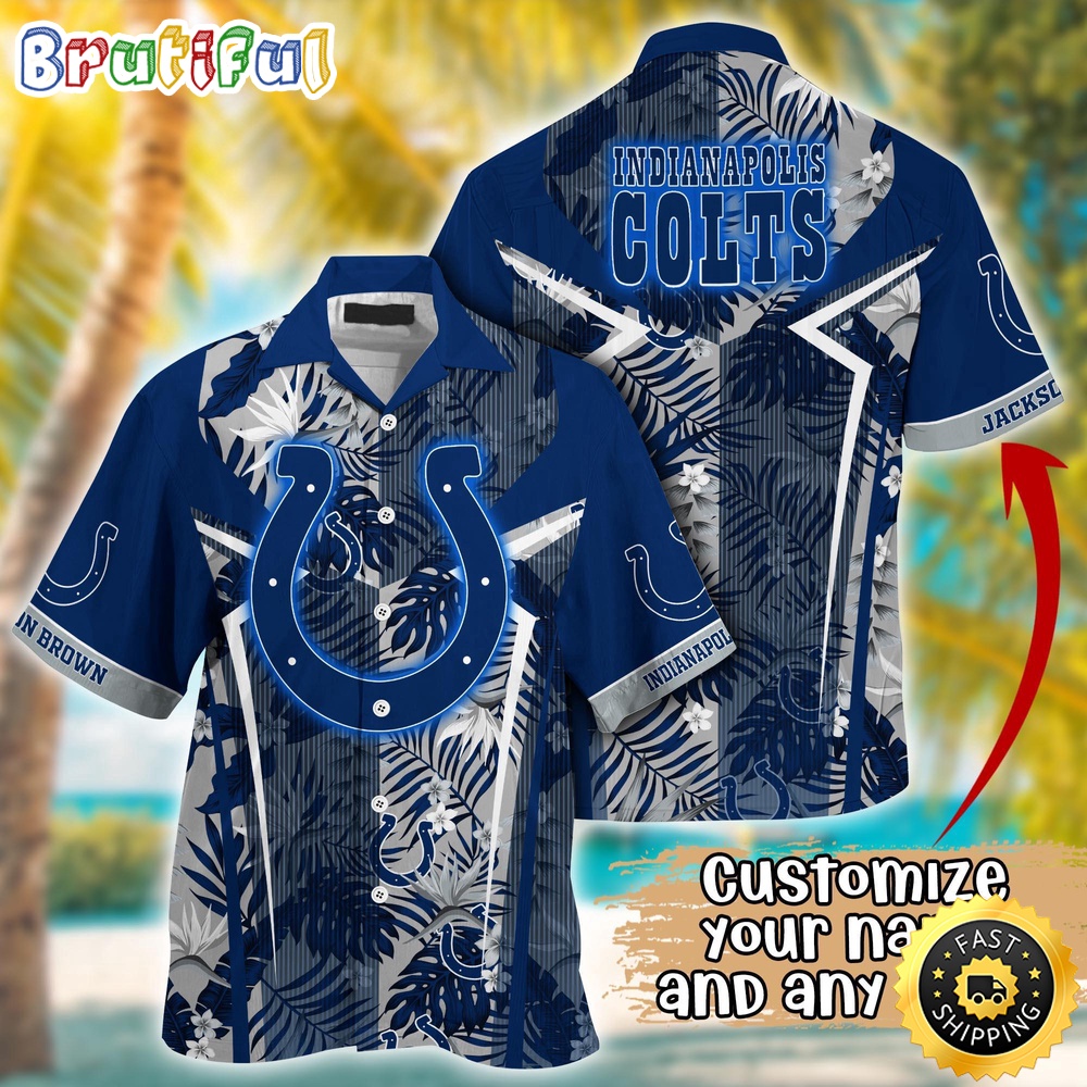 Customized NFL Indianapolis Colts Hawaiian Shirt Summer Football Tropical Shirt