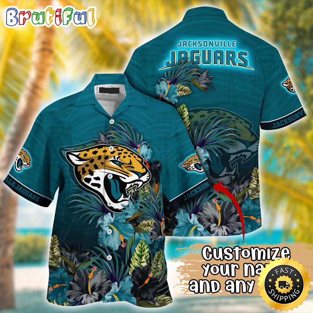 Customized NFL Jacksonville Jaguars Hawaii Shirt Tropical Flower Aloha Shirt