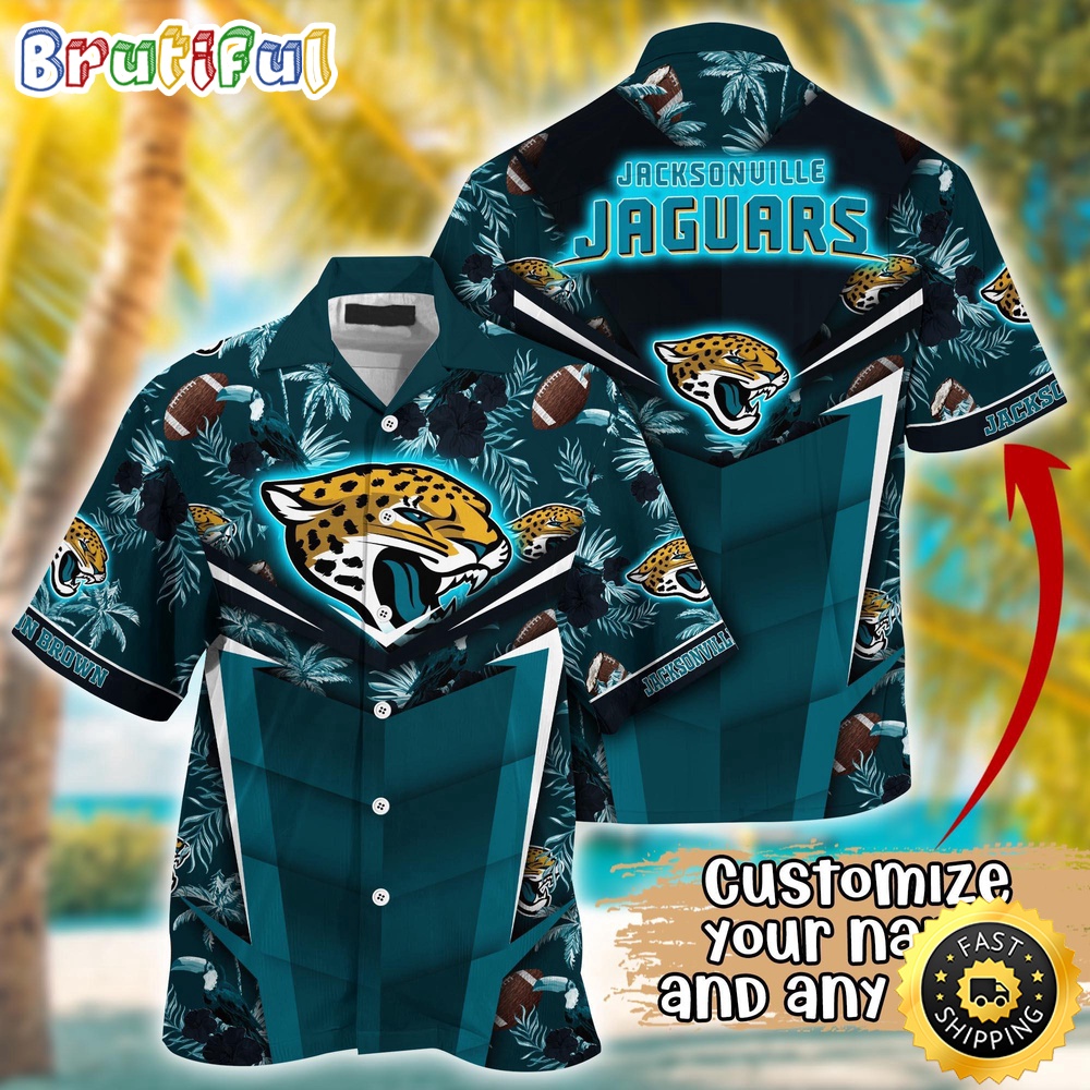 Customized NFL Jacksonville Jaguars Hawaiian Shirt Summer Football Aloha Shirt For Fans