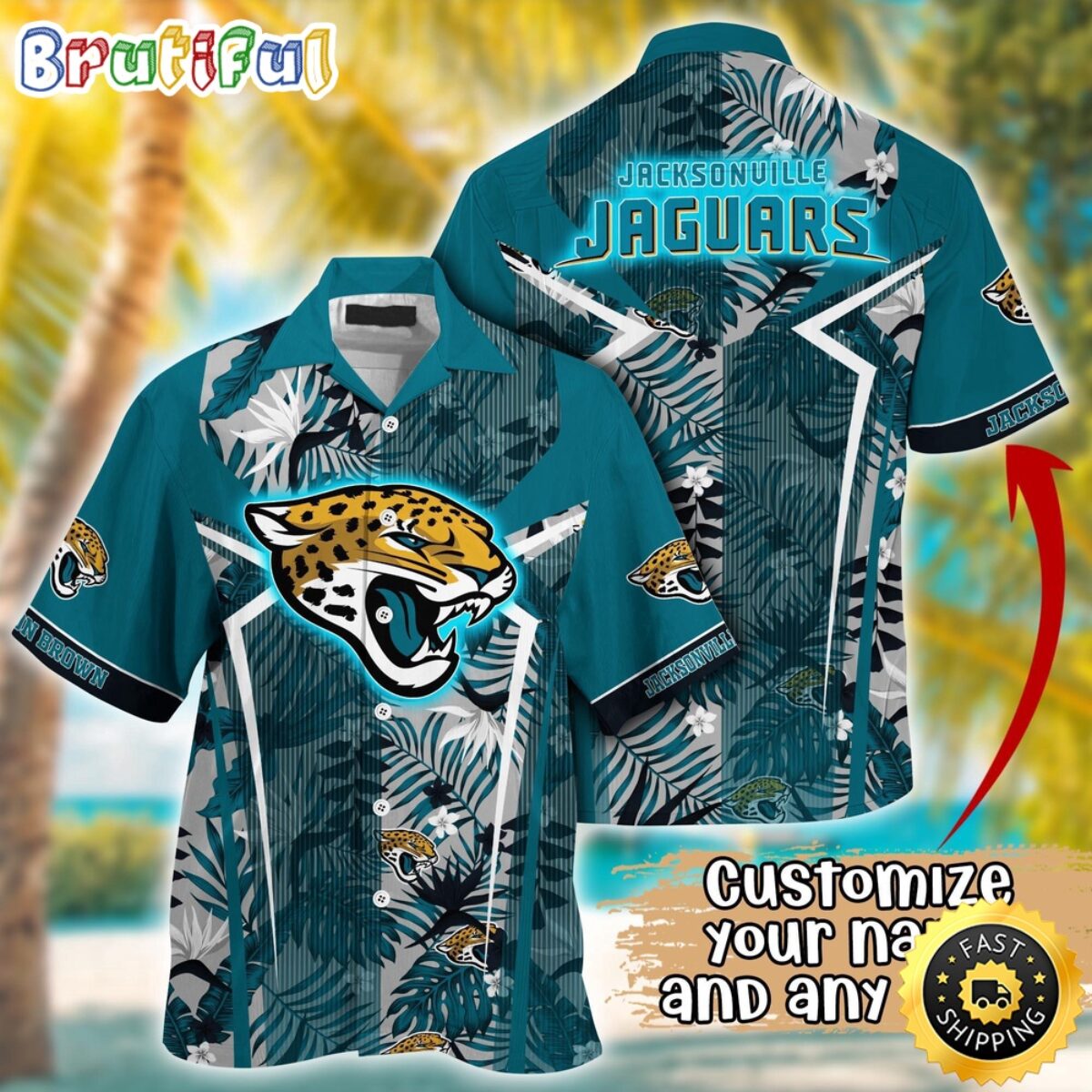 Customized NFL Jacksonville Jaguars Hawaiian Shirt Summer Football