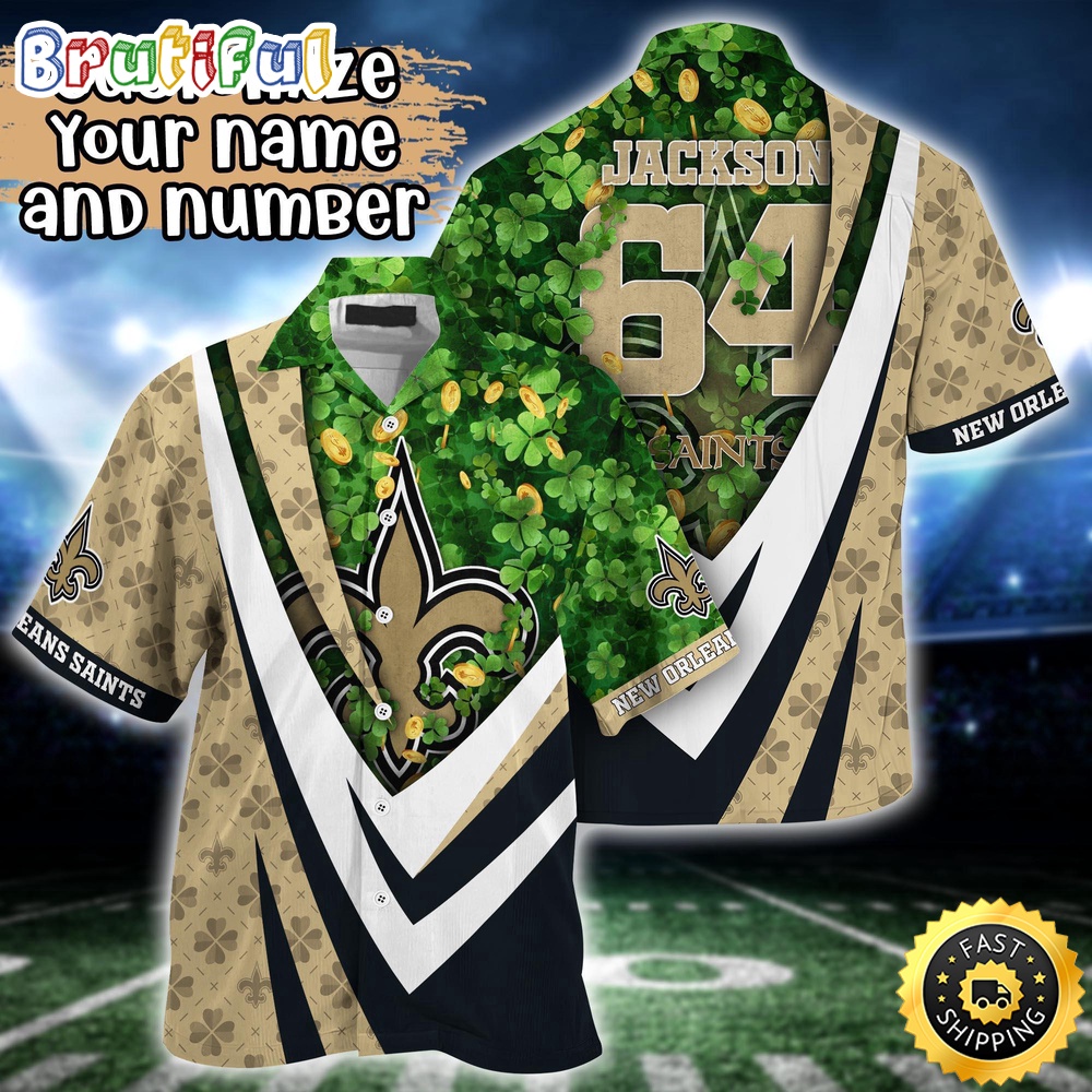 Customized NFL New Orleans Saints Hawaii Shirt St Patricks Day Aloha Shirt