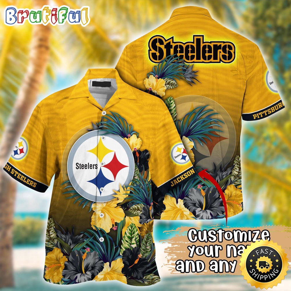 Customized NFL Pittsburgh Steelers Hawaii Shirt Tropical Flower Aloha Shirt