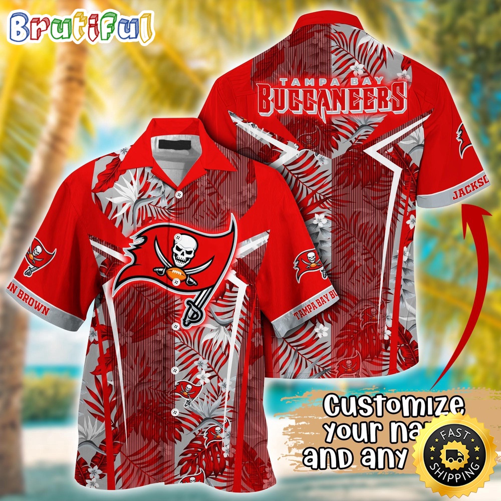 Customized NFL Tampa Bay Buccaneers Hawaiian Shirt Summer Football Tropical Shirt
