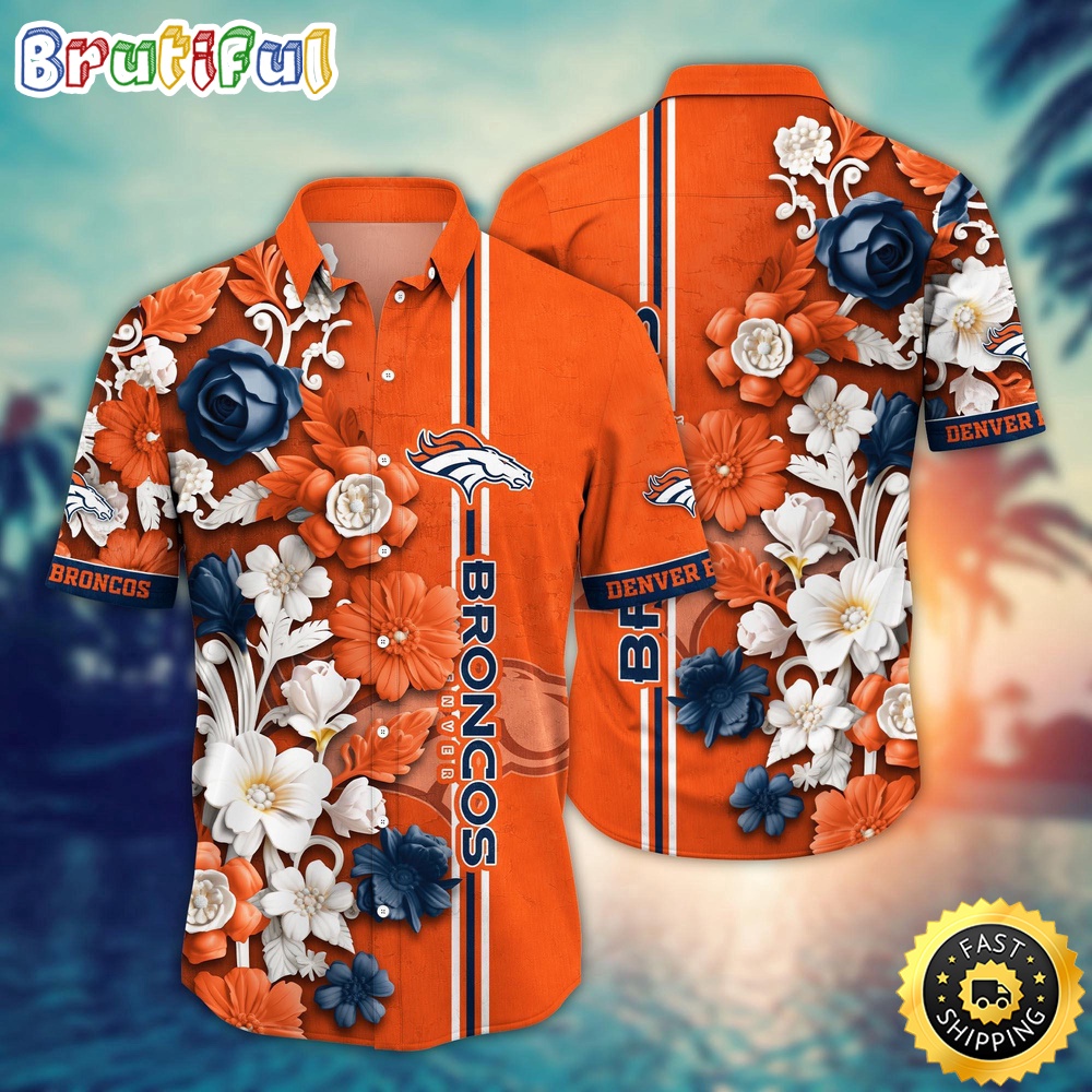 Denver Broncos Hawaii Shirt  Flower Aloha Shirt For Football Fans