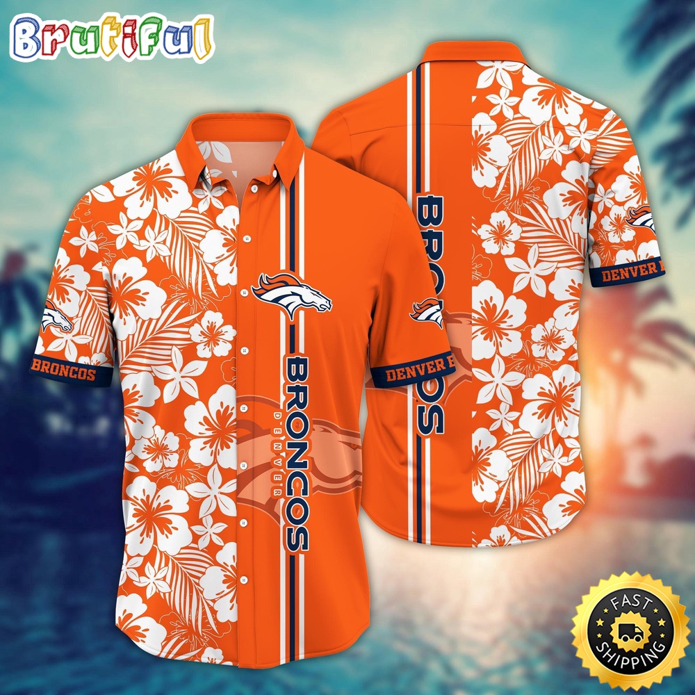Denver Broncos Hawaii Shirt  Flower Exotic Island Fashion