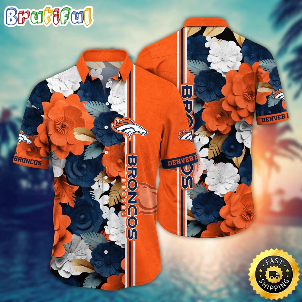 Denver Broncos Hawaii Shirt  Flower Laid Back Hawaiian Charm