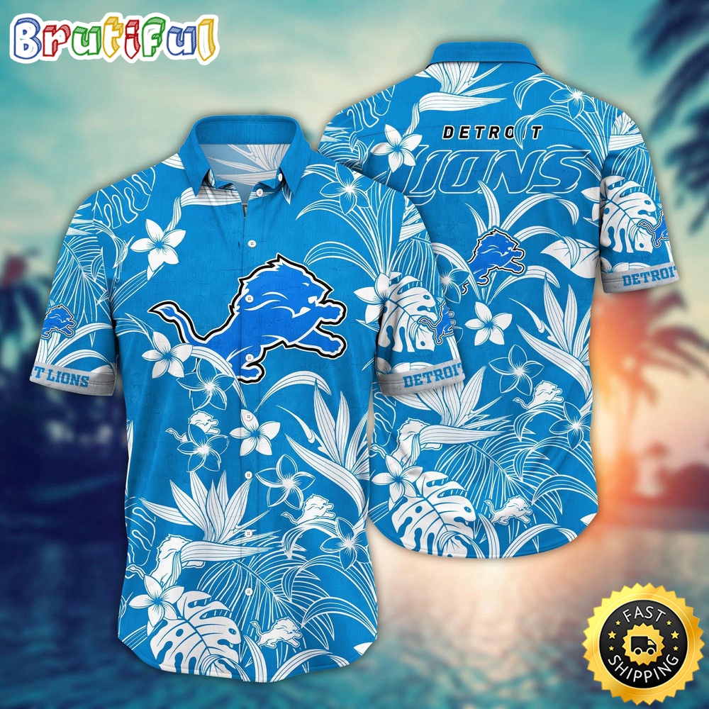 Detroit Lions Hawaii Shirt  Flower Vacation Mood Shirts