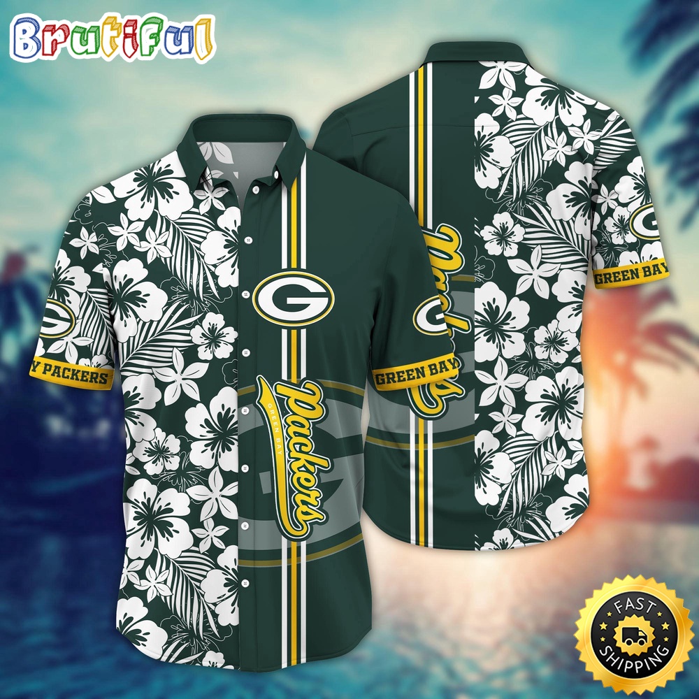 Green Bay Packers Hawaii Shirt  Flower Exotic Island Fashion