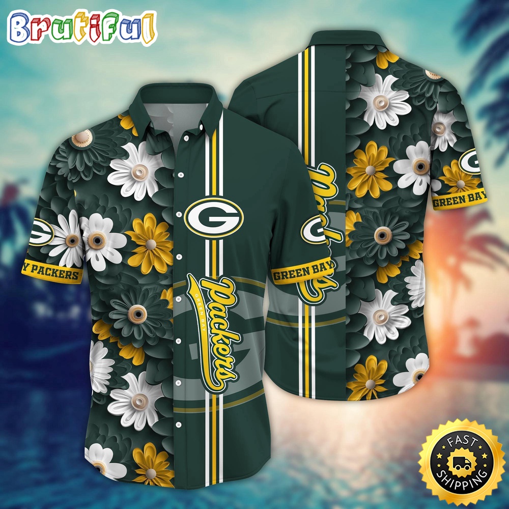 Green Bay Packers Hawaii Shirt Flower Sporty And Stylish