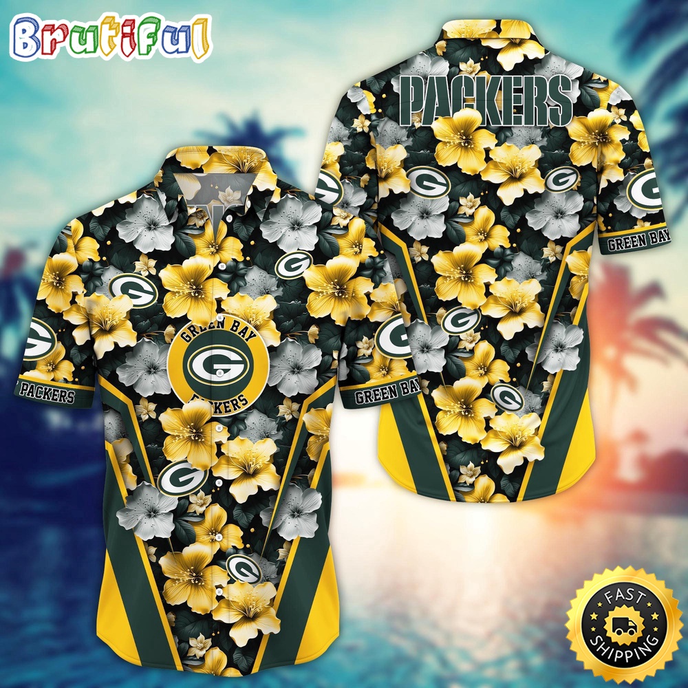 Green Bay Packers Hawaii Shirt  Flower Tropical Getaway Shirts