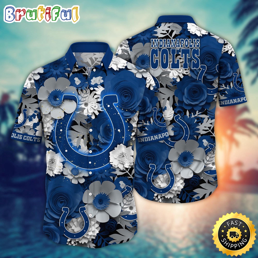 Indianapolis Colts Hawaii Shirt  Flower Colorful Coastal Wear