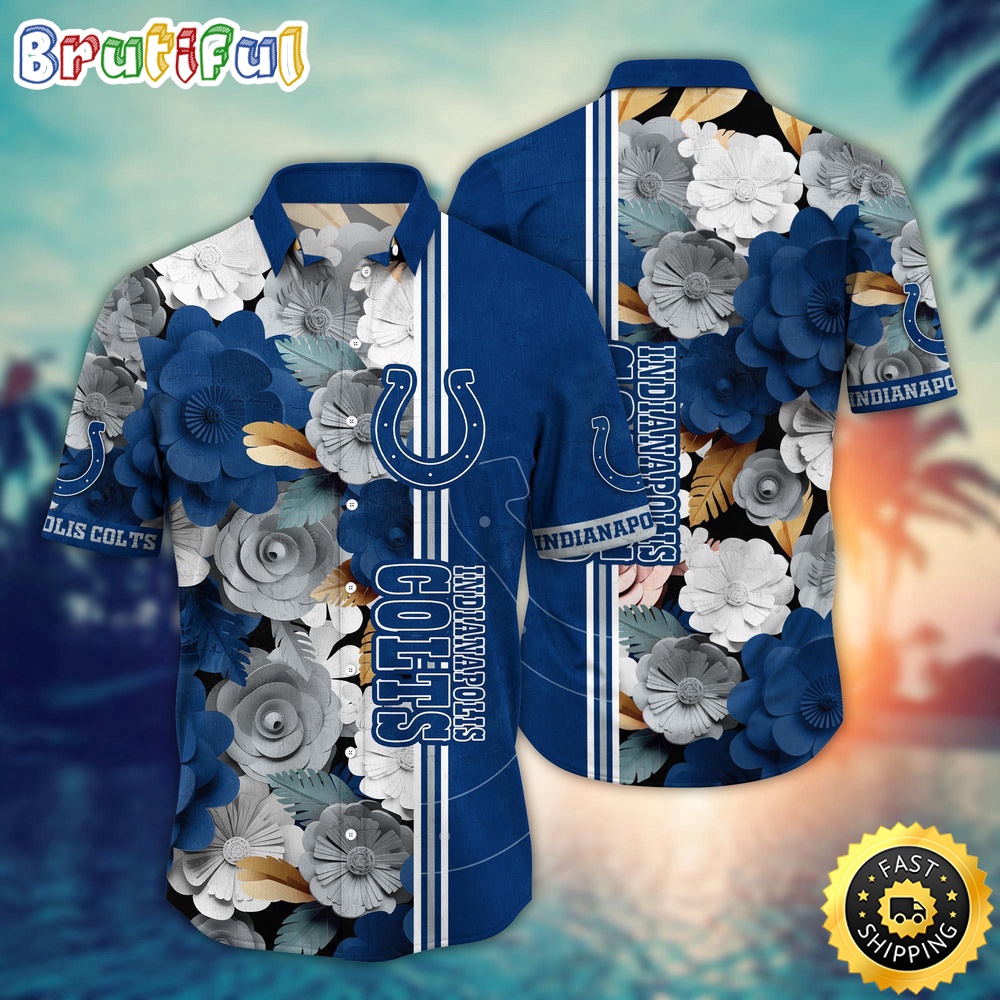 Indianapolis Colts Hawaii Shirt  Flower Laid Back Hawaiian Charm