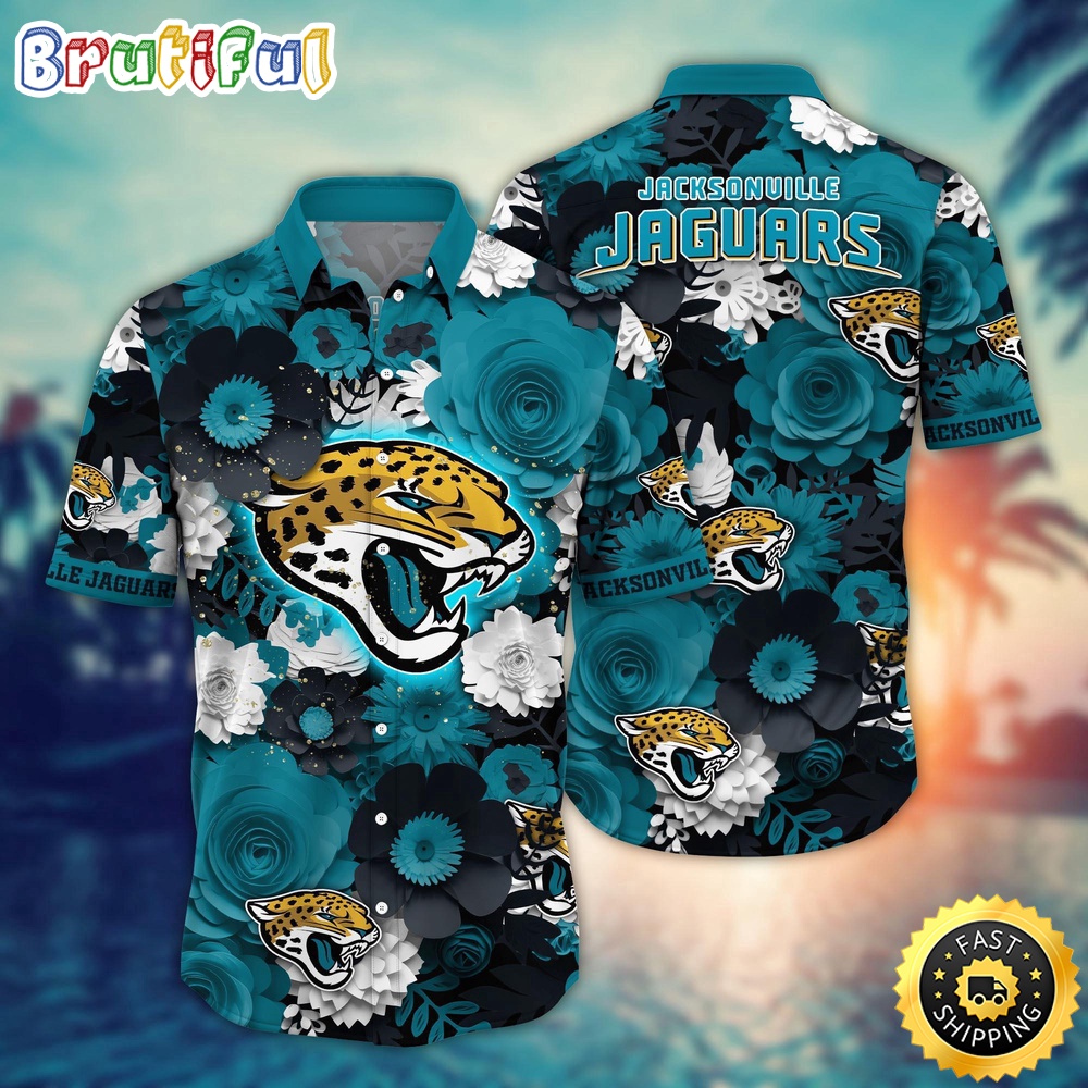 Jacksonville Jaguars Hawaii Shirt  Flower Colorful Coastal Wear