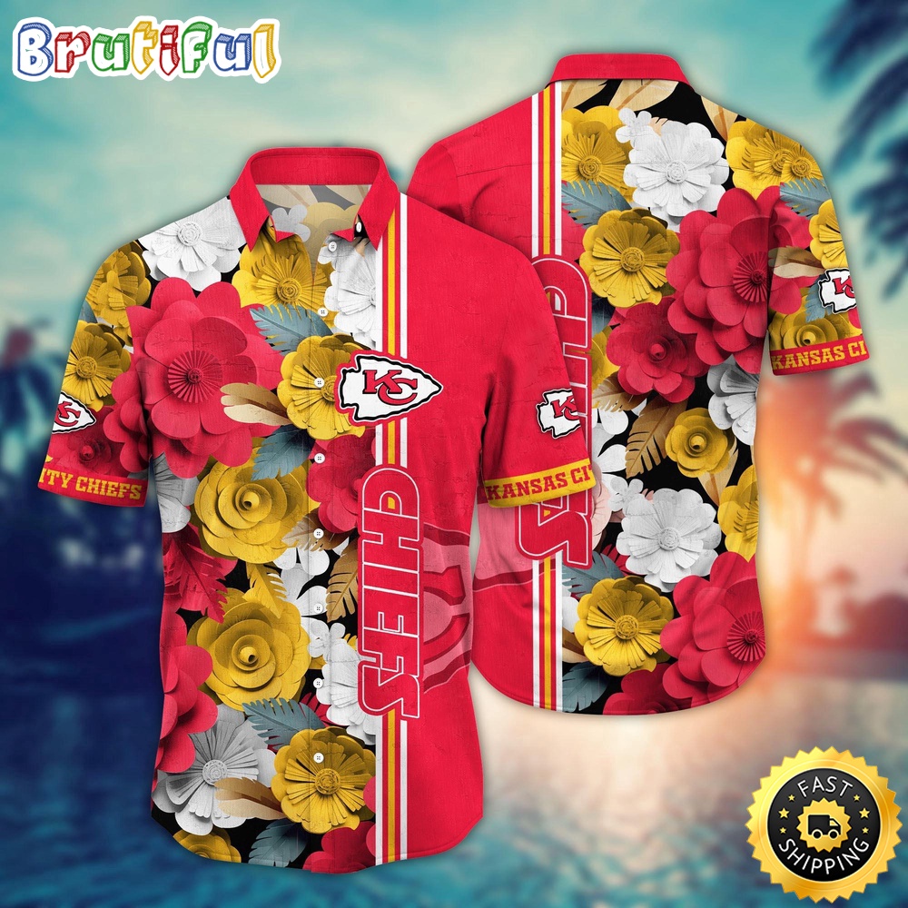 Kansas City Chiefs Hawaii Shirt  Flower Laid Back Hawaiian Charm