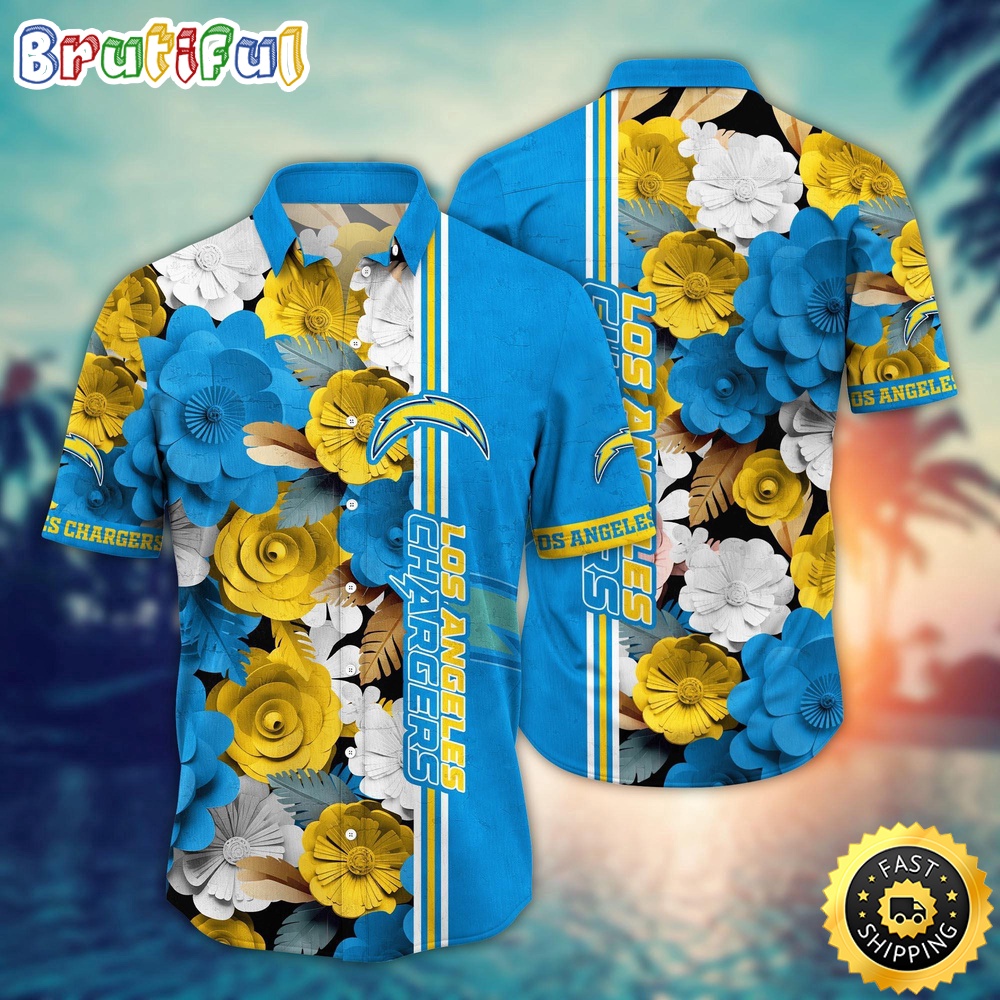 Los Angeles Chargers Hawaii Shirt  Flower Laid Back Hawaiian Charm