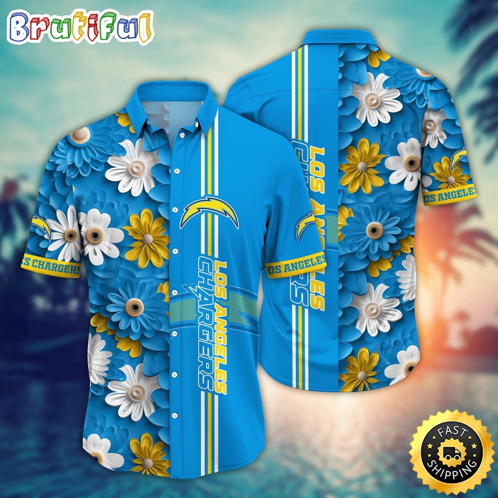Los Angeles Chargers Hawaii Shirt Flower Sporty And Stylish