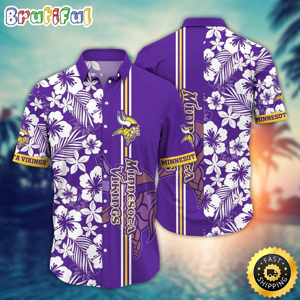 Minnesota Vikings Hawaii Shirt  Flower Exotic Island Fashion